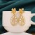 Creative Personality Catwalk Item New Arrival Hot Sale European and American Jewelry Hollow Flower Earrings