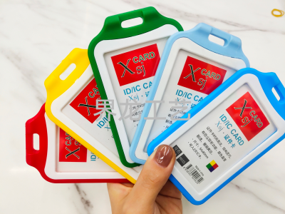 New Double-Sided Transparent Work Card Employee Fair ID Badge Plastic Bus Access Control Student Meal Card Set