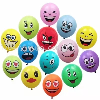 2.8G Thick Color Expression Balloon Multiple Cute Expression Balloon Printing Customization