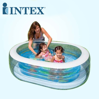 Intex from USA 57482 Transparent Oval Pool Inflatable Pool Inflatable Children's Swimming Pool