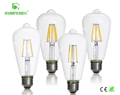 Filament Lamp ST64 LED Light Bulb Indoor Restaurant Cafe Decor Lights Outdoor Camping Decor Lighting