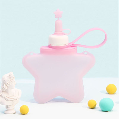 New Silicone Five-Pointed Star Kettle Portable Five-Pointed Star Children's Kettle Leak-Proof Design Multi-Color Optional