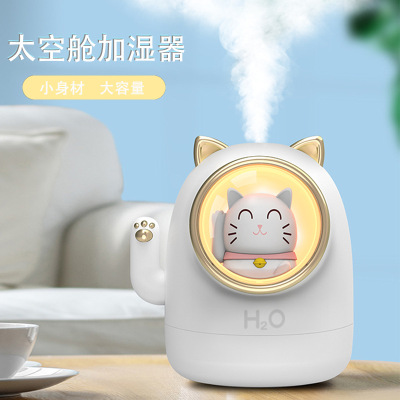 Trendy Cute Cat Cute Pet Mini USB Domestic Humidifier Aroma Diffuser Led Small Night Lamp Humidifier