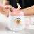 Cute Girl Cartoon Bear Rabbit Mug Creative Fun Rocker Ceramic Cup Student Breakfast Milk Water Glass