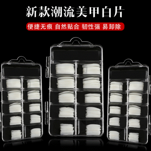 factory direct sale 100 pcs boxed nail pieces ballet almond transparent full paste half paste nail art false nails