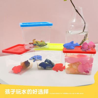 Expansion Toys Wholesale Factory Direct Sales Water Soaking into Big Shark Goldfish Turtle Fish Tank Children's Toy Set