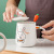 Korean Style Stay Cute Cartoon Ceramic Cup Mug with Cover Spoon Carrot Girl Breakfast Coffee Milk Cup