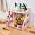 Kitchen Storage Rack Floor Two-Layer Space Storage Shelves-Saving Multi-Function Seasoning Kitchen Knife Storage Rack