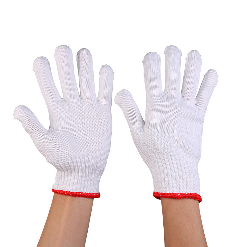 劳保手套尼龙手套棉线手套搬运工作厚防护手套防滑线手套厂家批发