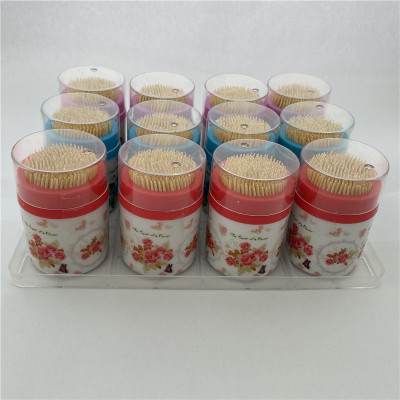 High Quality Bottled Bamboo Toothpick Face Bottled Disposable Bamboo Toothpick Wholesale
