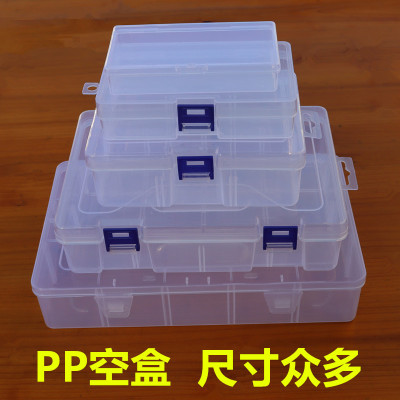 Buckle Box Rectangular Covered Pp Box Transparent Holder Plastic Storage Box Mask Packaging Parts Element Box
