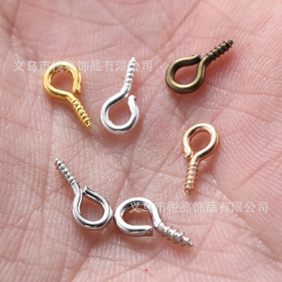DIY Ornament Accessories Factory in Stock Closed Mouth Sheep Eye Nail Carbon Steel Galvanized Iron Sheep Eye Iron Screw Closed Mouth Sheep Eye