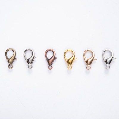 Factory Direct Sales DIY Ornament Accessories Lobster Buckle Beaded Bracelet Button Metal Alloy Lobster Buckle Keychain