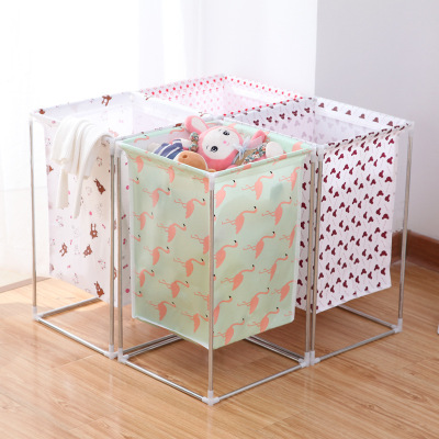 Home Cartoon Cloth Dirty Clothes L Basket Clothing Toys Finishing Storage Basket Multi-Functional Assembly Large Capacity Laundry Basket