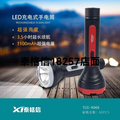 Taigexin Led Rechargeable Flashlight 8066