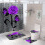 Rose Series Waterproof Polyester Shower Curtain FourPiece Set Tens of Thousands of Flowers Can Provide Vacuum Packaging