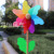 18 Colorful Wooden Pole Windmill Frosted Thickened Scenic Spot Garden Real Estate Plug-in Children's Toy Factory Direct Sales