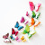 3D Butterfly Wall Decorative Creative Wall Stickers 12 PCs 9 Color Selection Magnet Refridgerator Magnets H-003 Double Layer