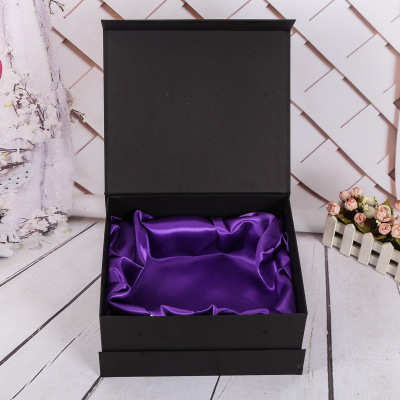 Manufacturers Customize Korean Creative Tiandigai Paper Packaging Gift Box Large Black Flip Gift Box Customization