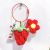 Handmade Finished Product Strawberry Keychain Pendant Berry Worried Schoolbag Car Pendant Gift for Bestie Gift Wholesale