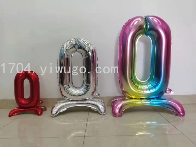 16-Inch, 32-Inch, 40-Inch Standing Digital Aluminum Balloon Birthday New Year Anniversary Decoration Balloon