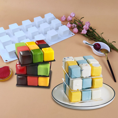 Cube Mousse Cake Silicone Mold Cube Silicone Mold DIY Baking Utensils Chocolate Mold