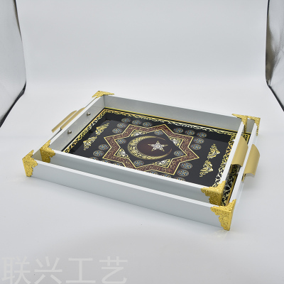 Factory Direct Sales Innovative Light Luxury Aluminum Alloy Tray New European Fruit Plate Wholesale