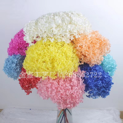 Simulation Wedding 5 Heads Hydrangea Emulational Flower and Silk Flower Arch Road Lead Flower Flower Wall Flower Arrange