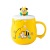Cute Bee Mug Cartoon Porcelain Cup Water Cup Simple Couple with Cover Spoon Milk Cup Coffee Cup