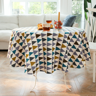 New Product round Tablecloth Foreign Trade Northern European Table Cloth Linen Table Decoration Dustproof Tablecloth in Stock Wholesale