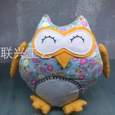 Owl Door Stop Fabric Small Floral Series Decoration Toys Props Home Bedroom Living Room Creative