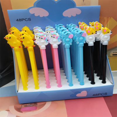 Creative Decompression Rat Killer Pioneer Cartoon Gel Pen Korean Style Silicone Fashion Color Signature Water-Based Paint Pen Factory Wholesale