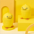 Desktop Trash Bin Mini Lift the Lid Cartoon Shape Small Yellow Duck Trash Can with Lid Japanese Household 