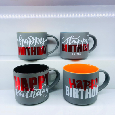 Bd224 Happy Birthday Ceramic Cup Creative Cup Water Cup Mug Daily Necessities Cup2023