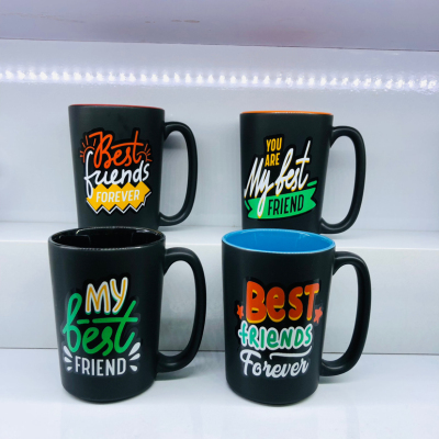 Fr404 Friends Text Ceramic Cup Water Cup Mug Daily Necessities Cup Department Store Cup Friends Friendship Cup2023