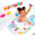 Children's Bathtub Bath Toys Set English Alphanumeric Bathroom Toy with Large Suction Cup Mesh Bags