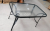 80*120cm Assembled Glass Table and Chair Tempered Glass Long Table Simple Outdoor Coffee Creamer Tea Table