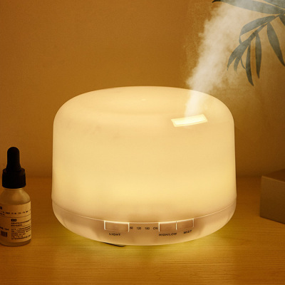 Manufacturer 500ml Non-Printed Aroma Diffuser Home Office Desktop Humidifier Remote Control Warm Light Night Light Non-Printed Aroma Diffuser