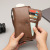 Deerbanni Vintage Business Men's Large Capacity Multiple Card Slots Zipper Mobile Phone Bag Clutch