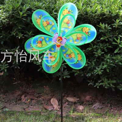Double-Layer Animal Big Windmill PVC Colorful Children's Toy Park Scenic Spot Real Estate Floor Decoration Advertising Manufacturer