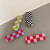 Colored Plaid Jumping Plaid Barrettes Summer Checkerboard Acrylic Acetate Clip Bang Hairpin Headwear Girl