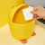 Desktop Trash Bin Mini Lift the Lid Cartoon Shape Small Yellow Duck Trash Can with Lid Japanese Household 