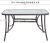 80*120cm Assembled Glass Table and Chair Tempered Glass Long Table Simple Outdoor Coffee Creamer Tea Table