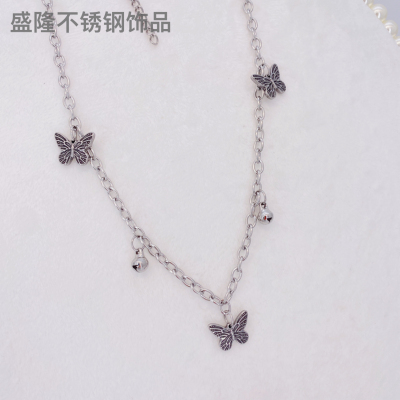 New Fashion Exquisite Butterfly Love Stainless Steel Necklace Manufacturer Hot-Selling New Arrival Titanium Steel Necklace