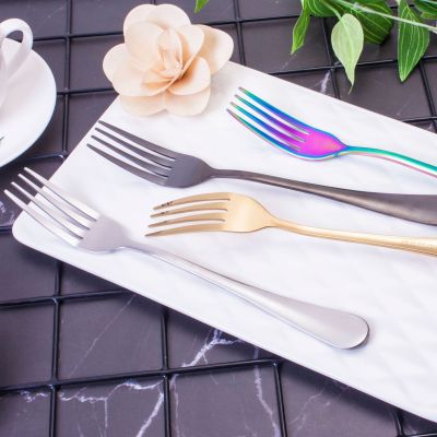 1010 Series Western Tableware Series Set Black Gold Plated Stainless Steel Knife and Forks Creative Color Knife, Fork and Spoon