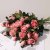 Factory Wholesale Artificial Flower Two Roses European Classic Retro Wedding Celebration Decoration Fake Flower Bulgaria Rose