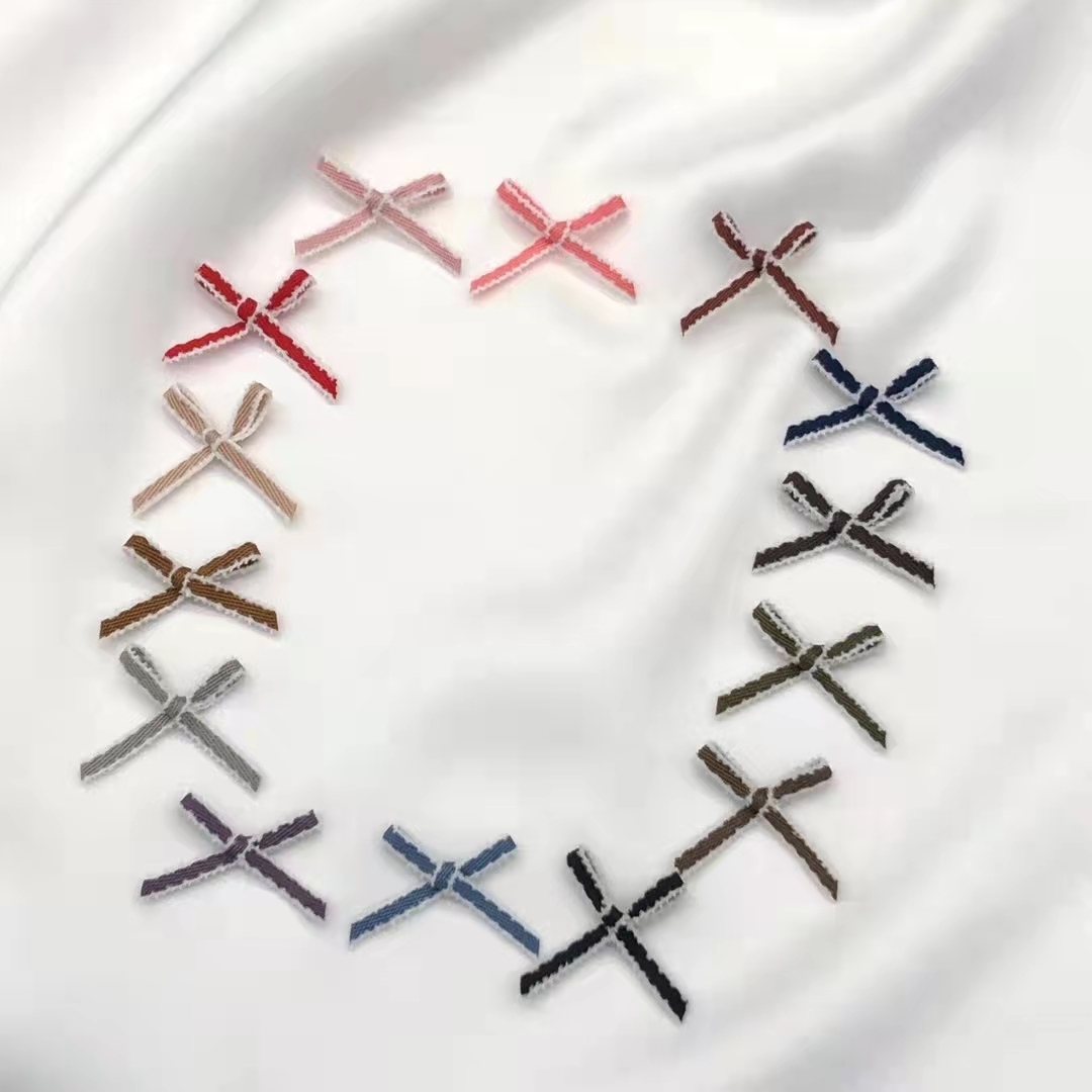 韩版3毫米棉边织带小蝴蝶结袜子内裤装饰结