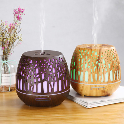 400ml Household Appliances Office Purifier Room Essential Oil Aroma Diffuser Hollow Colorful Ultrasonic Humidifier