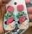 Japanese and Korean Oil Painting Style Colored Flower Earrings Stud Earrings Ins Niche Design Acrylic Contrast Ornament for Women