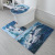 Ocean World Diamondmax Velvet Toilet Set Three-Piece Set Bathroom Non-Slip Floor Mat Bedroom Carpet Cross-Border Amazon